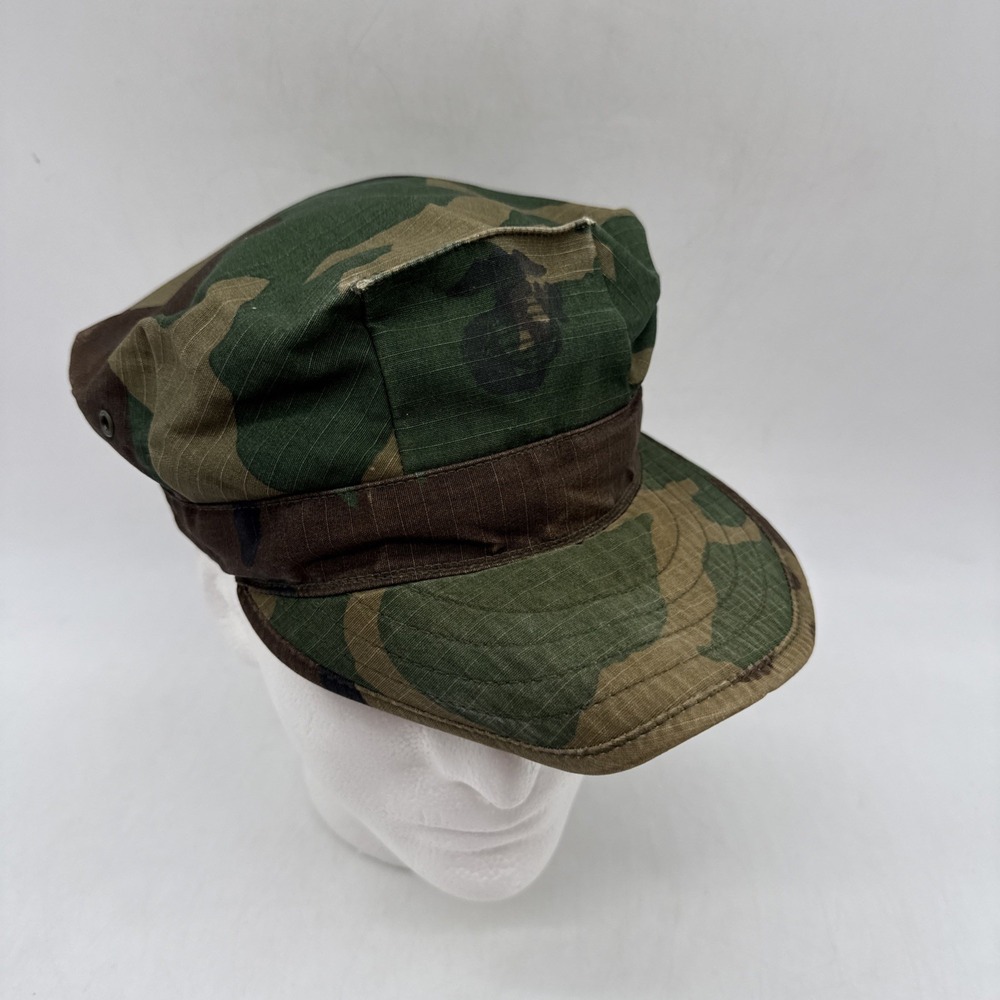 Vintage Army Military USMC Marines Camo Vietnam Desert Storm War Hat Cap